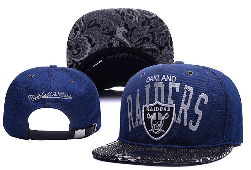 Raiders Team Logo Navy Mitchell & Ness Adjustable Hat YD